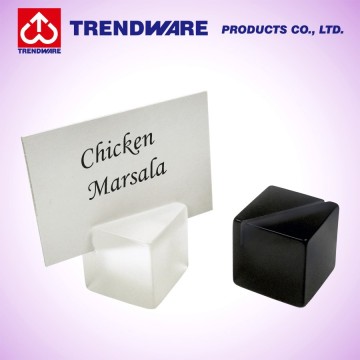 Plastic Poly Cube Slotted Memo Card Holder