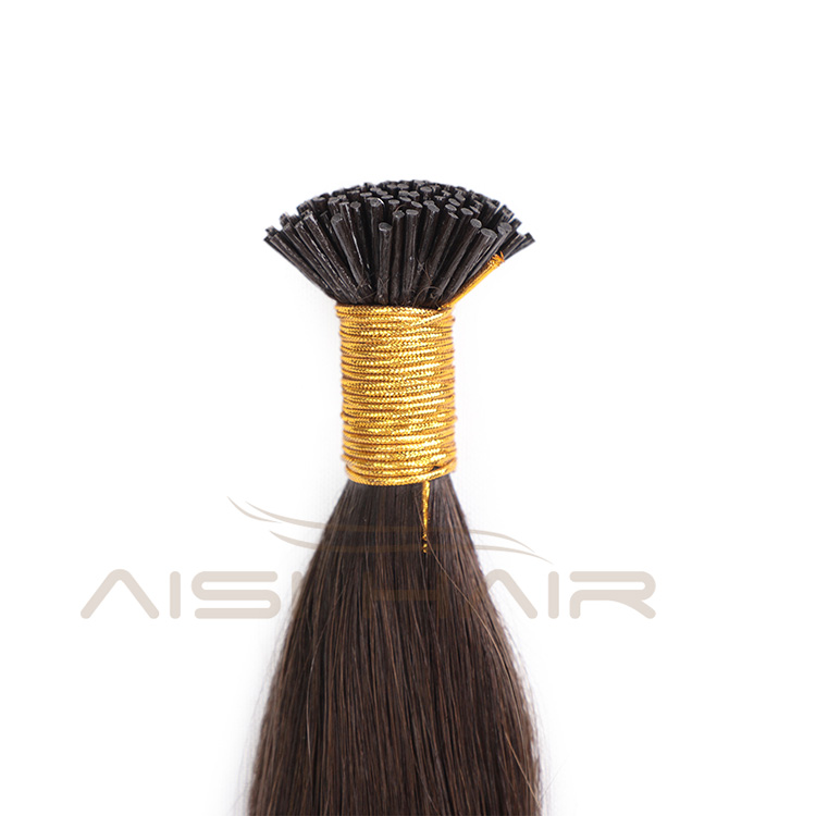 Aisi Hair 10A Unprocessed Black Human Hair Double Drawn Can Be Dyed Or Bleach I Tip Human Hair Extension 100g For Women