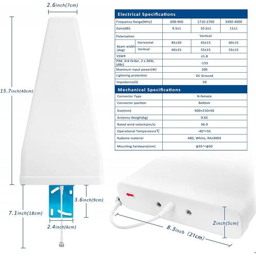 ANTENA ANTENA ANTENA DE LPDA DE 4G 14DBI ANTENA AFIERNA APROXIMA