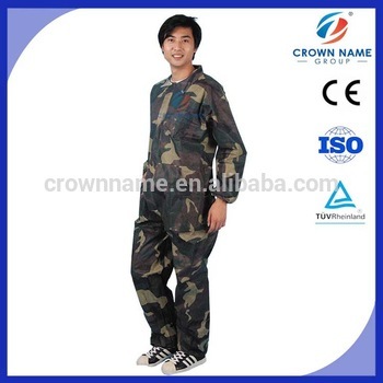 CROWNNAME Camouflage Disposable Nonwoven SMS Coverall