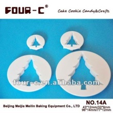 Christmas tree sugarcraft fondant cutters plastic cake decorating cutters
