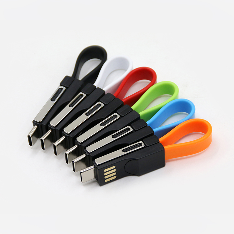 Yijiashishang Hot Selling Promotional Gift 3 in 1 Magnetic Keychain USB Charging Cable