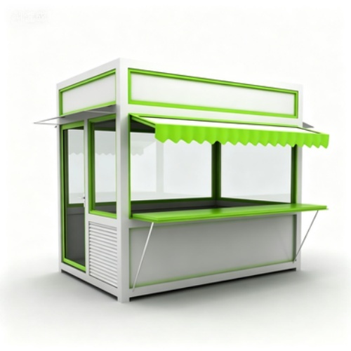 Eco-Friendly Folding Pavilion for Public Service Units