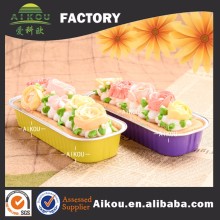 Hot selling colorful rectangle aluminum foil disposable mini loaf pans