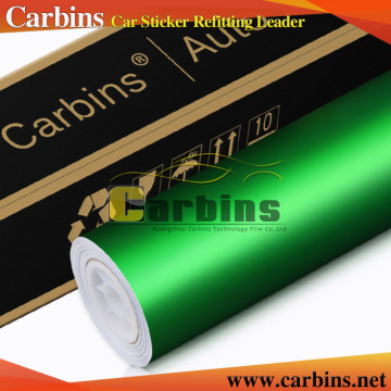 Matte chrome car vinyl wrapz for car full body wrapping green color Carbins vinyl