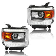 Car Headlight for GMC Sierra 1500 2014-2018 Denali SLE SLT Left+Right Projector Headlamp