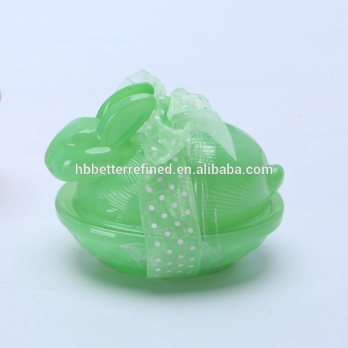 Ceramic Color Rabbit Shaped Decorative Glass Jar