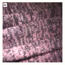 Shaoxing Winter Fabric: Hacci Type Brush Knit TR Spandex Angora Melange Fabric