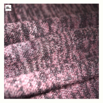 Shaoxing Winter Fabric: Hacci Type Brush Knit TR Spandex Angora Melange Fabric