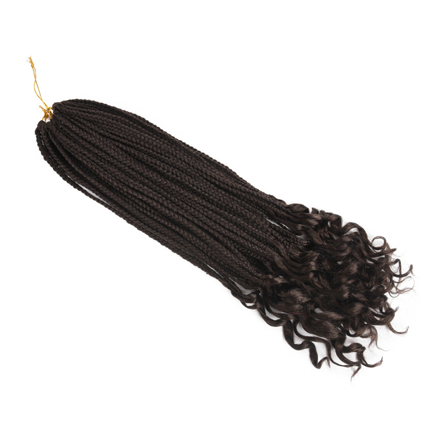 High Quality 24 Inch 22 Strands Curly End 3D Split Twist Crochet Synthetic Hair Braiding