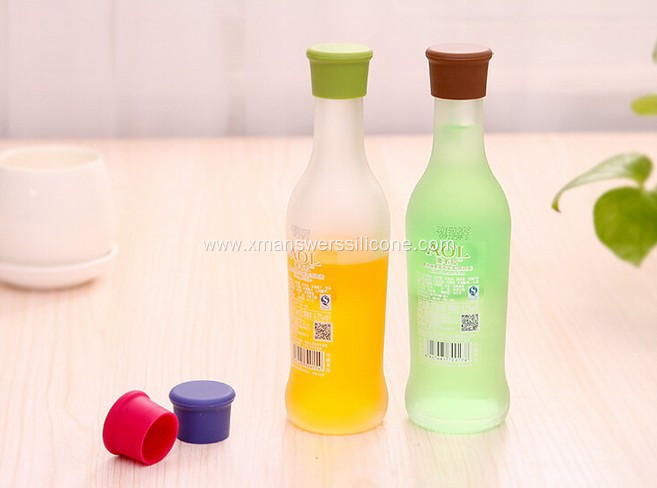 Colorful Unique Silicone Glass Wine Bottle Stopper