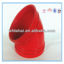 FM,UL approved grooved fittings 22.5 degree grooved elbow