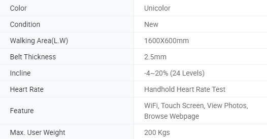 Touch Screen Commercial Treadmill Gym Fitness Equipment