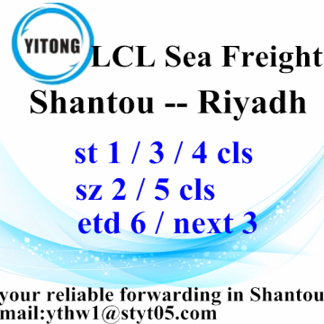 Professional sea freight service from Shantou to Riyadh