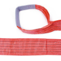 5 Ton Capacity 5M Or OEM Length 150MM Width Lifting Cheap Price 5T Webbing Sling Belt Red Color Safety Factor 8:1 7:1 6:1
