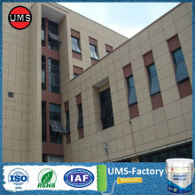 Faux stone painted effect outdoor walls