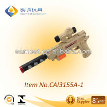 Battery operated gun with flash and sound