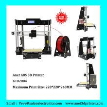 3d printer anet prusa i3 with one roll pla filament gift 3d printer kit