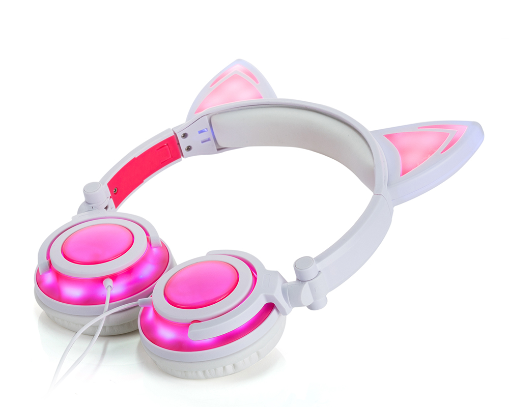 Chargeable Glowing Cute Cat Ear Headphone