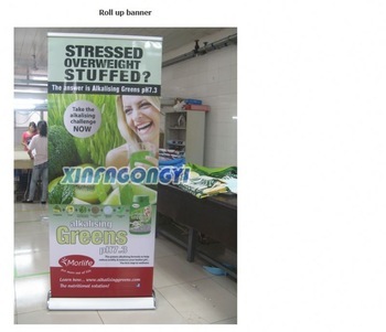 electric roll up screen banner