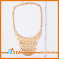 Largo collar chapado en oro completo