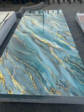 Polished UV Marble Sheet Impact Proof Fashion Accent