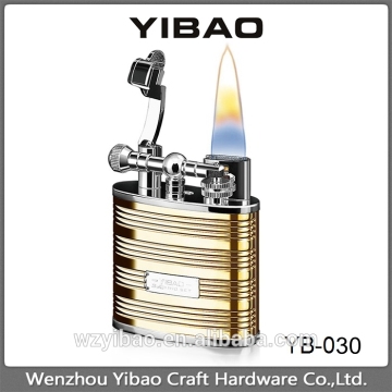 Wholesale zinc alloy double electroplate flint refillable lighter