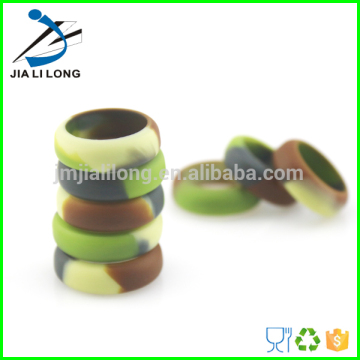 Custom Camouflage ring wedding bands Black Mens Silicone Wedding Rings