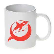 Personalized Ceramic Coffee Mug - Red Orca Design