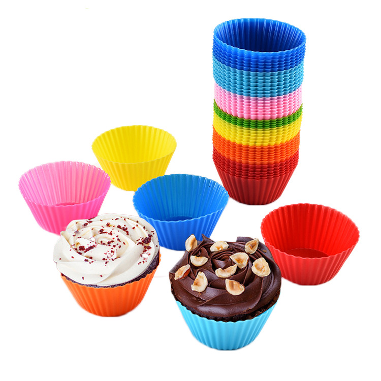 Durable baking mold silicone muffin cup heat-resistant, non-sticky, easy to clean and safe food-grade silicone cake mold