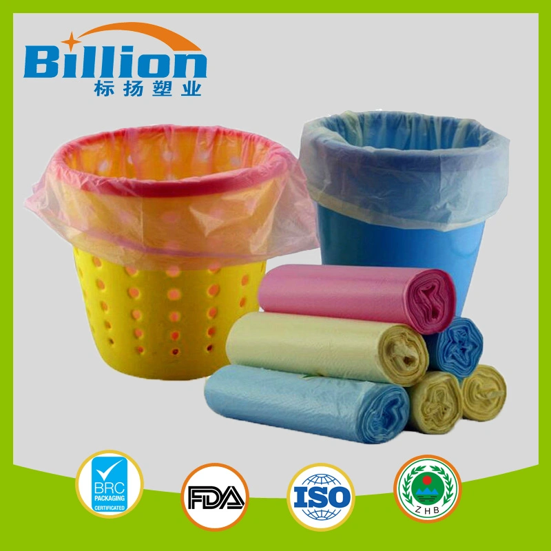 Heavy Duty PE Plastic Can Dustbin Food Liners Flat Star Sealed Garbage Bag Trash Bags Film on Roll