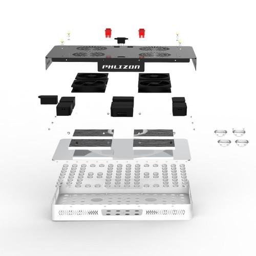 더블 스위치 IR 및 UV 코브 디마블 레드 성장 조명