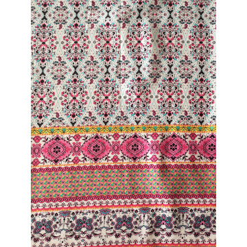 Border Design Rayon Challis 30S Printing Woven Fabric