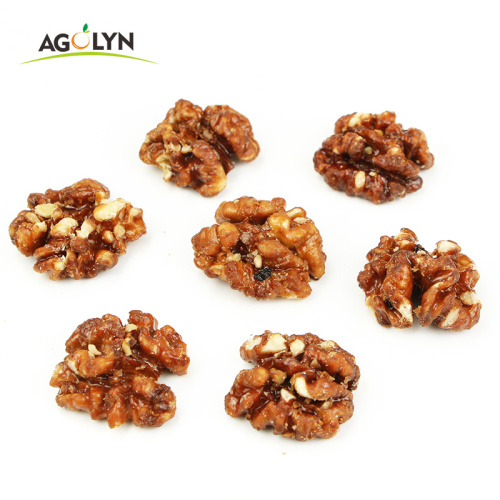 Nhật Bản phổ biến Sweet Crisp Amber Sugar Coated Walnut Halves Kernel Snack