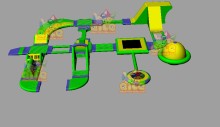 Factory price lake inflatables water games/ water game from QILE