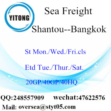 Expédition de fret maritime de Shantou à Bangkok en Thaïlande