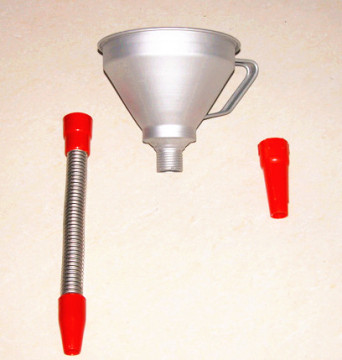 hot sale 160mm metal oil funnel with filter iron funnel