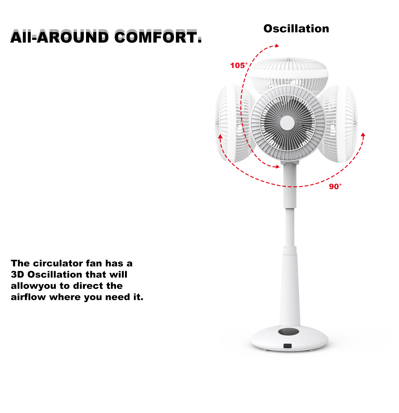 F186D circulator stand fan swing F186D circulator stand fan swing