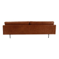 Luxury Outline Three Seater Leather Sofa Replica