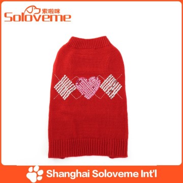 2015 Hot Sale Christmas Dog Sweater Heart