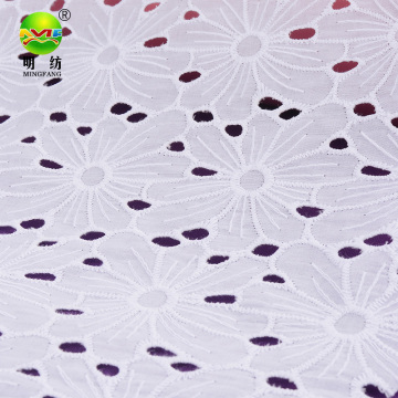 100% cotton eyelet embroidery fabric
