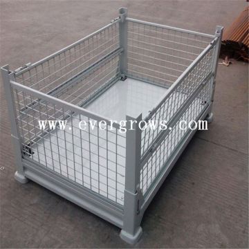 Metal Foldable Wire Mesh Container Forklift Pallets