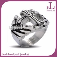 Silver Black Men Ring Titanium Silver 316l Stainless Steel Rings