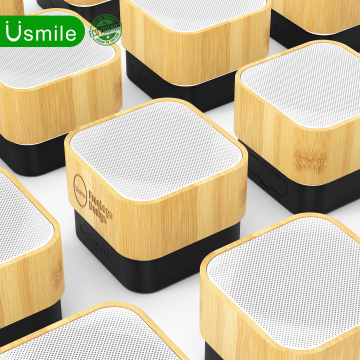 Eco-Friendly Rechargeable Bluetooth Speaker - Portable Wireless Bamboo Mini Speaker
