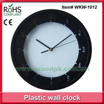 Plastic wall clock home decorated