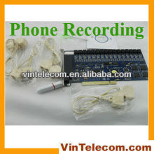 16ch PCI Telephone recording system for PBX
