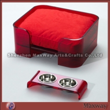 Elegant Red Cosy Square Acrylic Animal Pet Couch