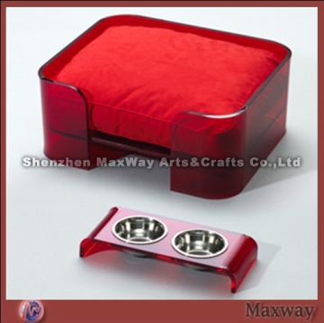 Elegant Red Cosy Square Acrylic Animal Pet Couch