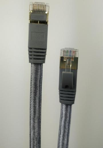 Shielded Cat7 Flat Nylon Braided Ethernet Cable