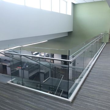 Stainless steel glass railing deck railing system